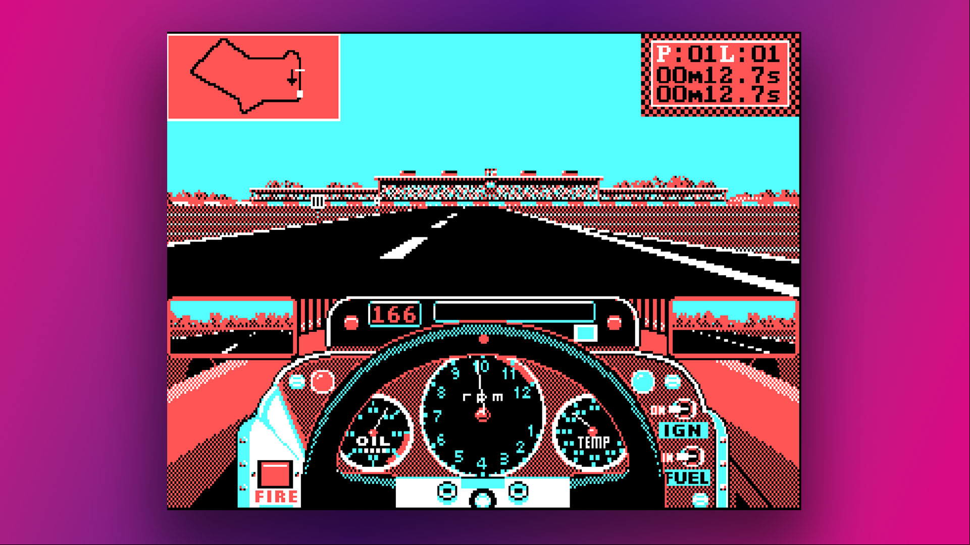 CGA graphics: Accolade Formula 1 Grand Prix Circuit - BIOS mode 5