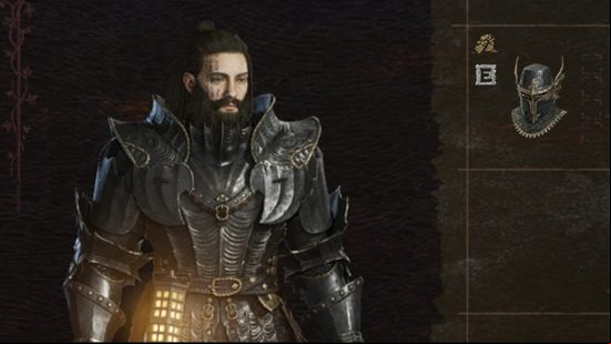 Dragon's Dogma 2 mods: a bearded warrior, wearing a full set of armor, minus a helmet.