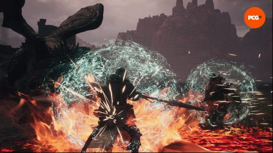 a warfarer casting mirour shelde in dragons dogma 2