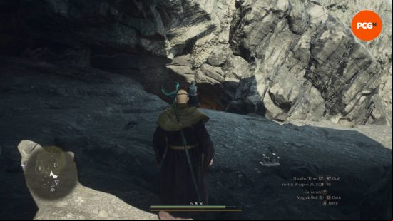 The Arisen is standing close to the entrance to Stormwind Cave, one of the Dragon's Dogma 2 Monster Culling locations.