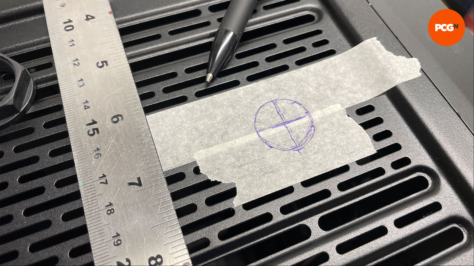 How to fit a fill port to your PC water cooling system: Mark location