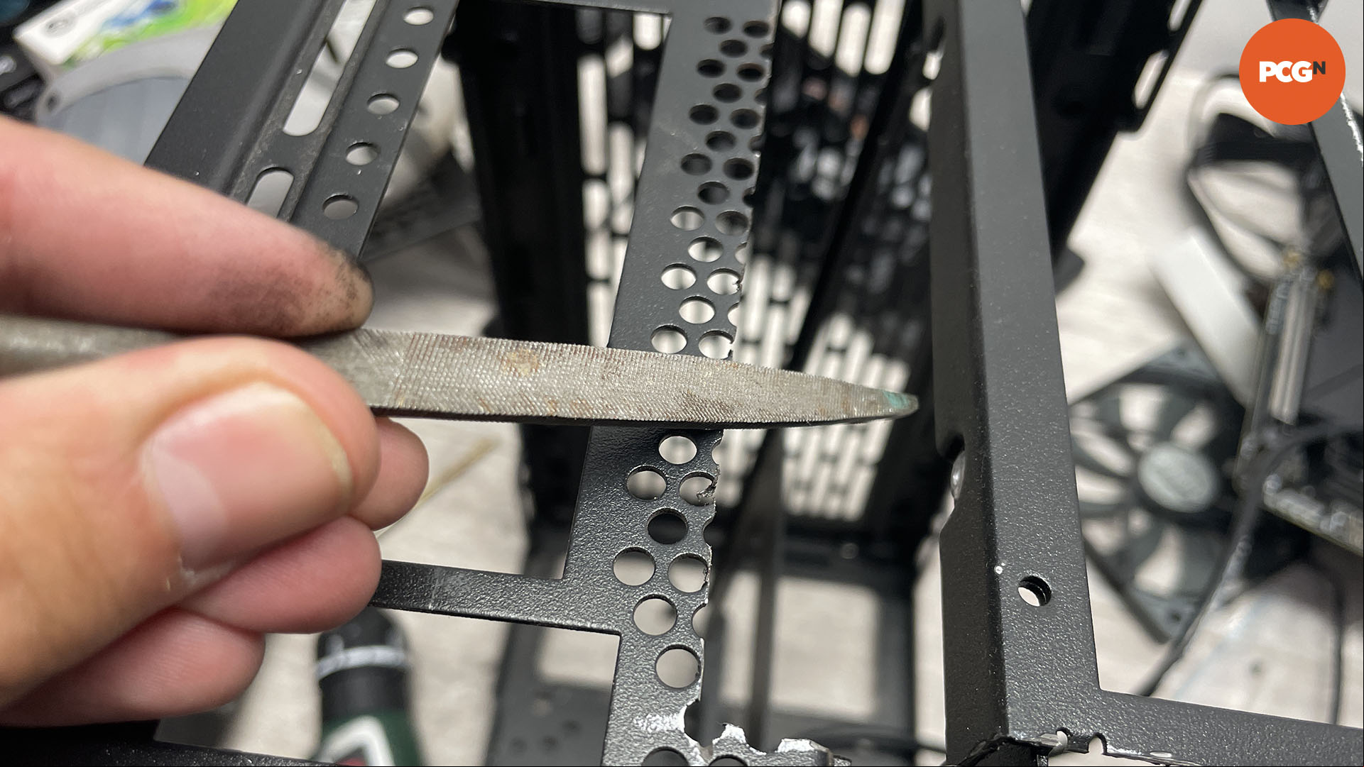 How to move the motherboard tray in your PC case: File edges