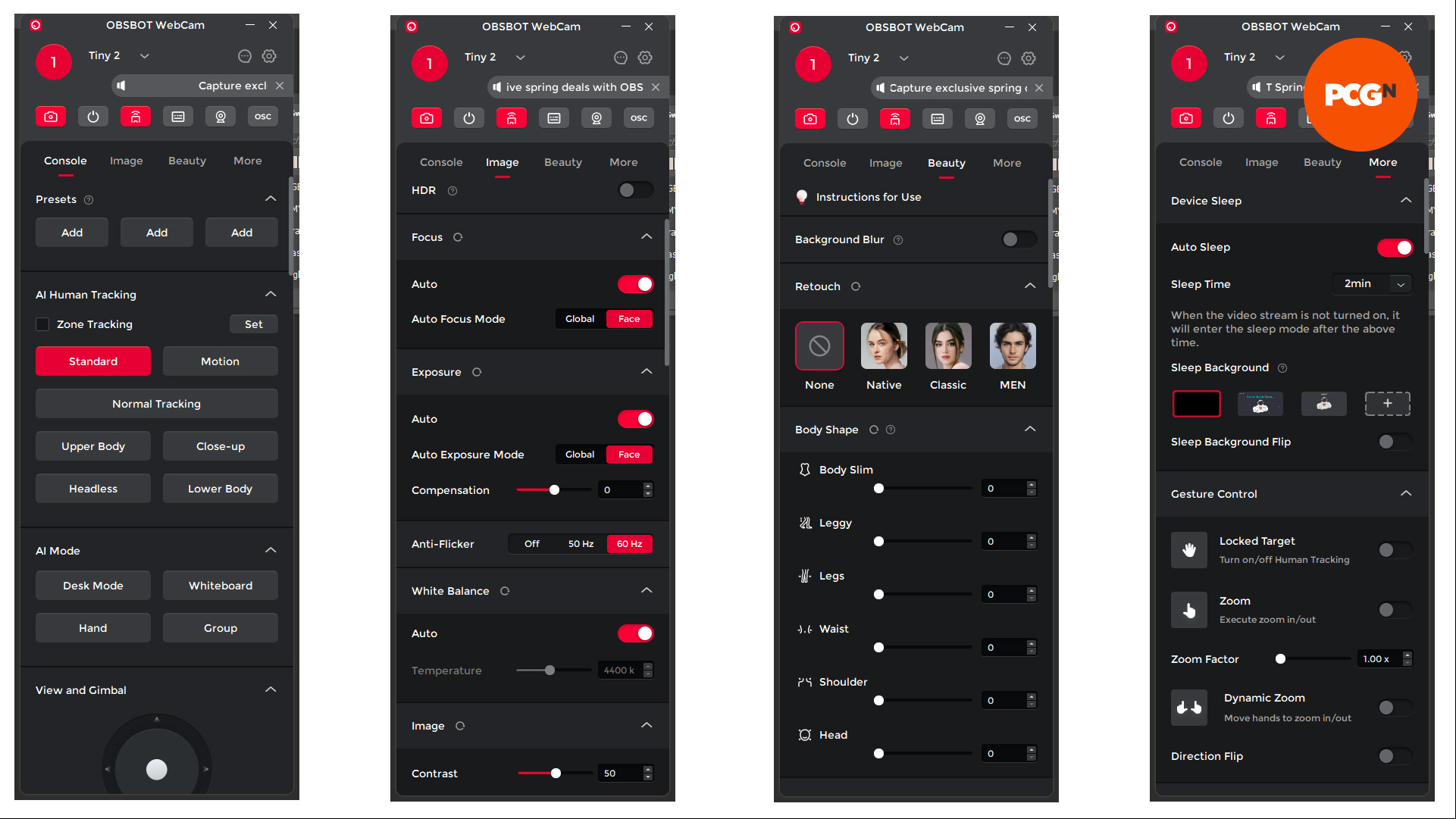 obsbot tiny 2 review 13 app interface