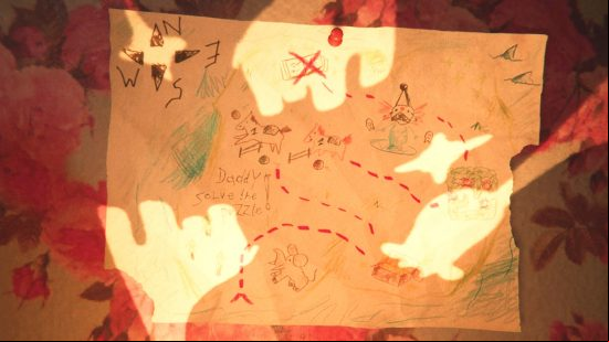 A map leading you to the way out of Dorie's room in Reveil.