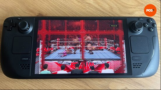 WWE 2K24 running on the Steam Deck 