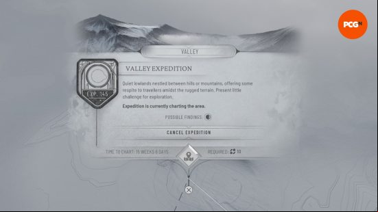 The summary of a frostland expedition, requiring a number of Frostpunk 2 Frostland Teams.