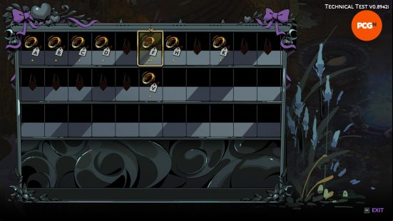 The Hades 2 Keepsakes screen in the game.