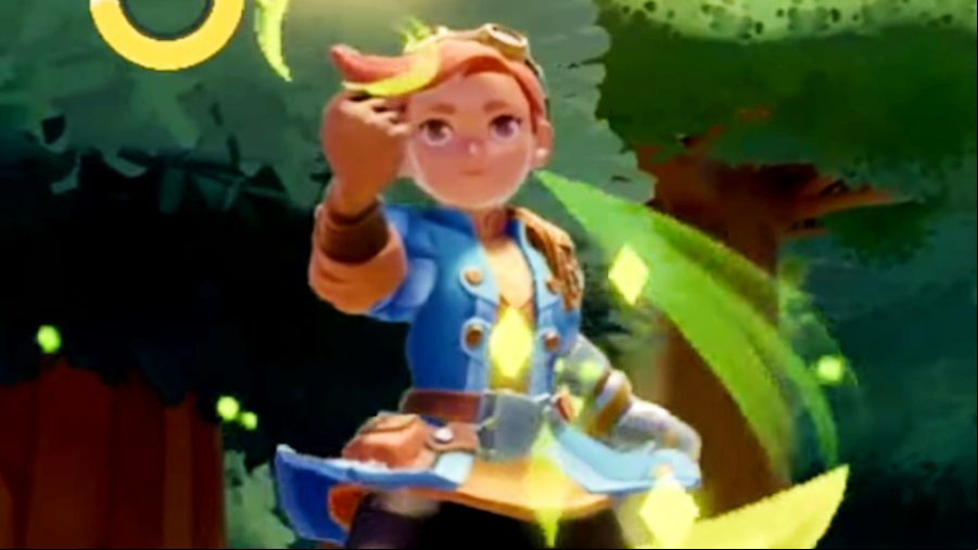 Overthrown - An orange-haired person in a blue jacket clutches their fist.