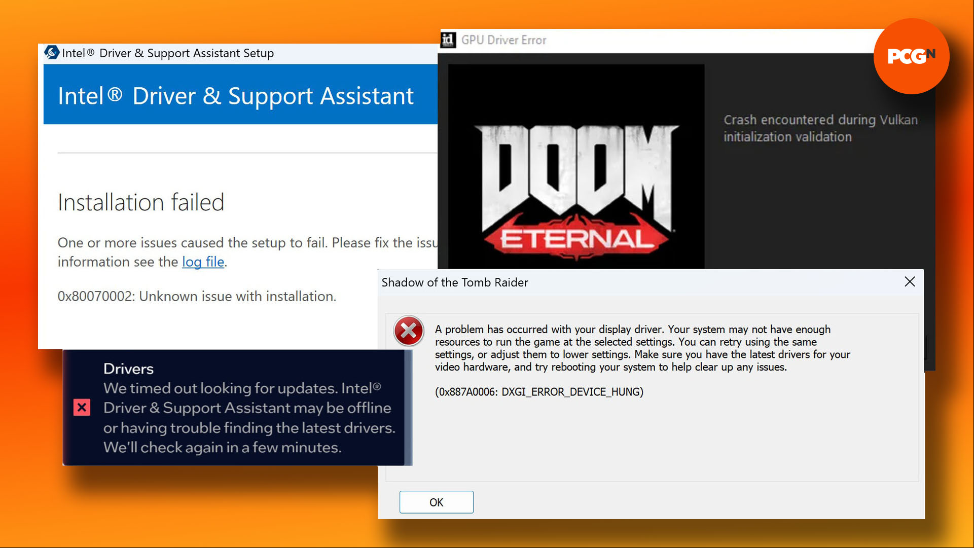 Intel Arc A770 review: Compatibility issue error messages