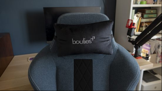 The head pillow on the Boulies Master chair