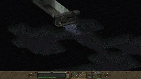 Nasty rats that won't listen to reason mobbing the protagonist outside Vault 13.