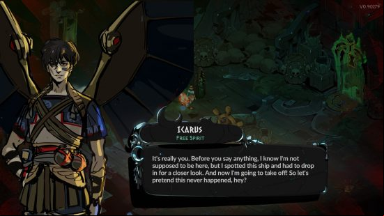 Hades 2 gods: Icarus is the free spirit