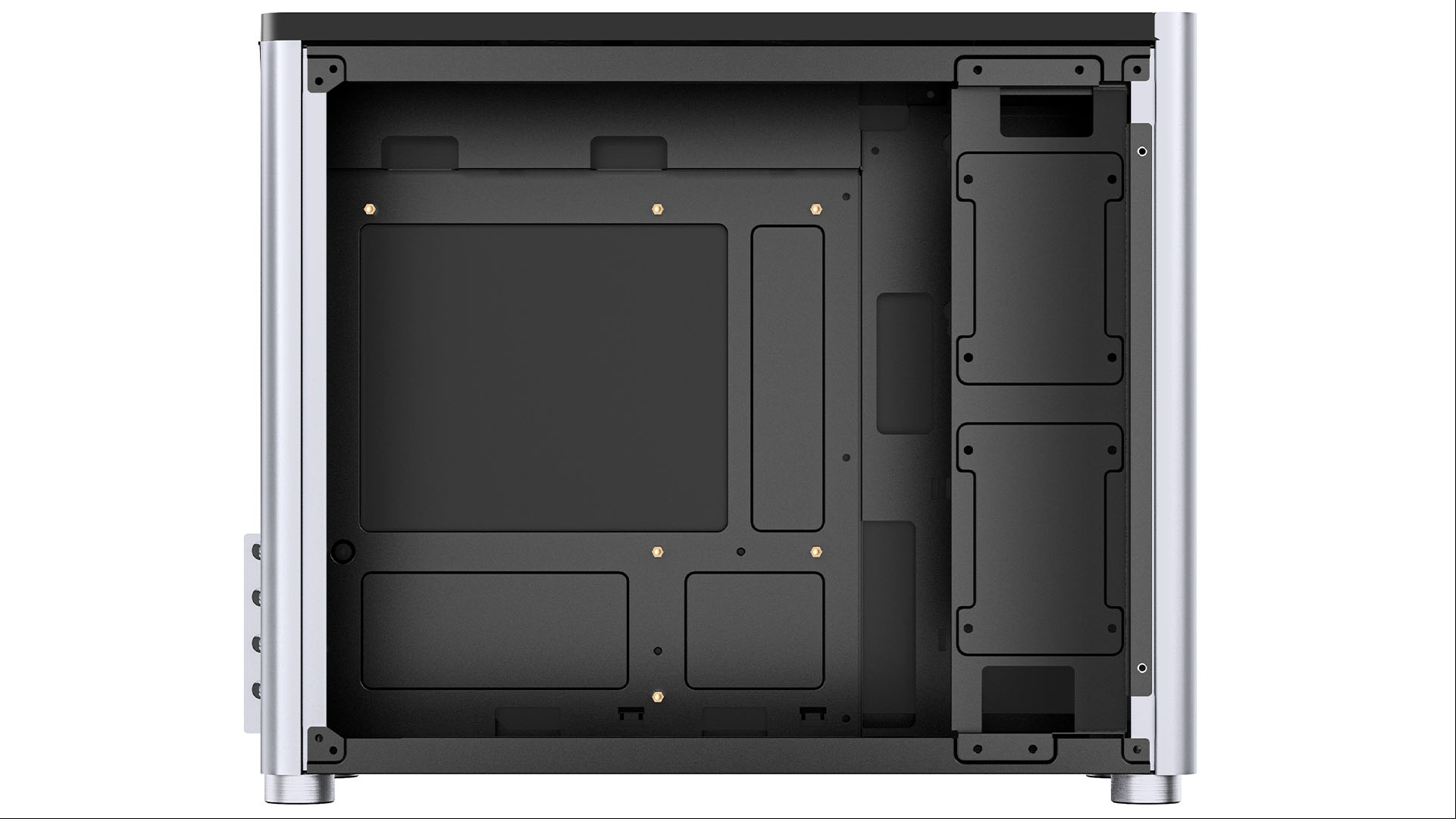 Jonsbo D30 review image showing the product from the side.