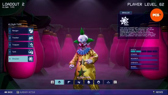 Shorty, the Brawler, one of the best Killer Klowns from Outer Space Klown types, and the basis of the best KKfOS build.