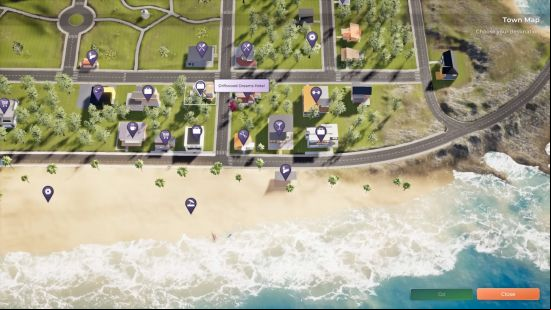A beachfront with standard visuals that can be enhanced via Life by You mods.