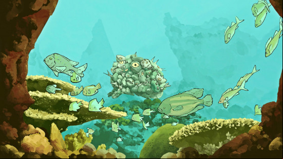 The underwater alien world of South Scrimshaw, one of the best visual novels.
