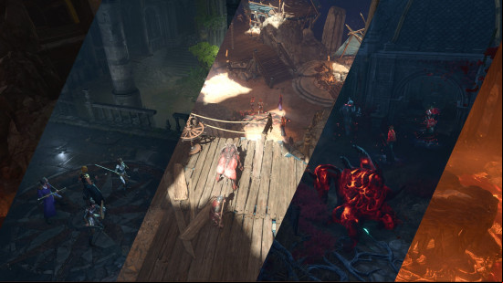 A series of maps from the Trials of Tav BG3 mod side by side.