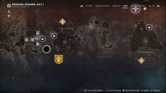 The map for the landing traveler