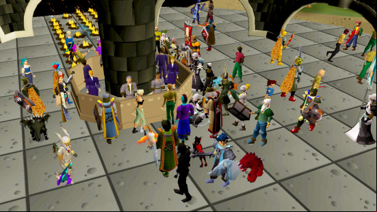 Old games: a view of the Grand Exchange in RuneScape 2 (now Old School RuneScape), where people can trade
