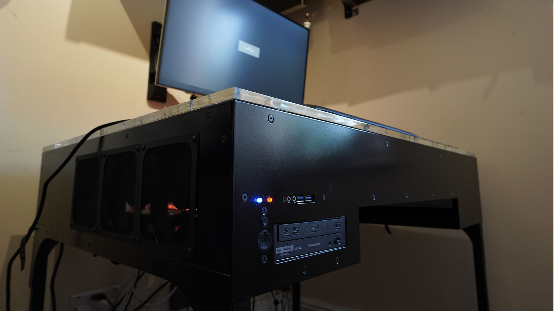 The airflow vents in the omega gaming desk