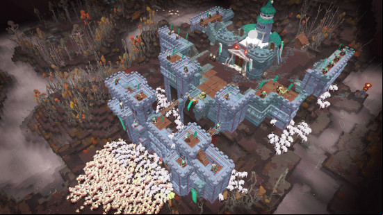 Best tower defense games: a Cataclismo base holding back a horde of enemies