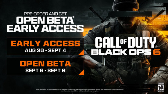 The dates for the Call of Duty Black Ops 6 beta as shown on an official infographic.