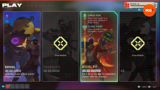 Concord game modes: the Rivalry playlist in Concord