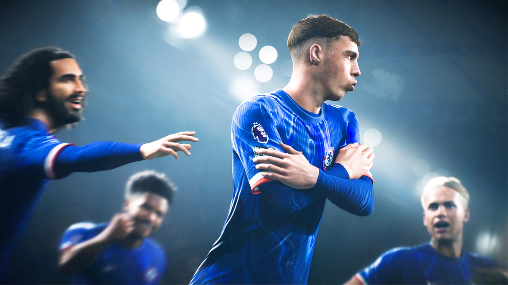 EA FC 25 editions: Cole Palmer celebrating with his Chelsea teammates