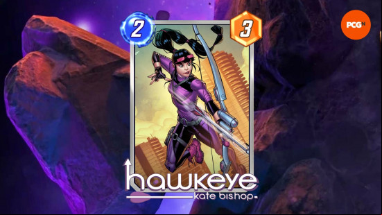 Kate Bishop, one of the new season cards for use in the best Marvel Snap decks in the current meta.