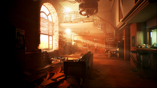Nobody Wants to Die review: the inside of an apartment, complete with deco decor