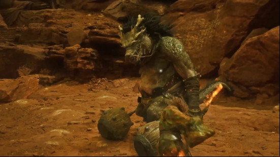The Destined One faces off against Black Loong, one of the Black Myth Wukong bosses.