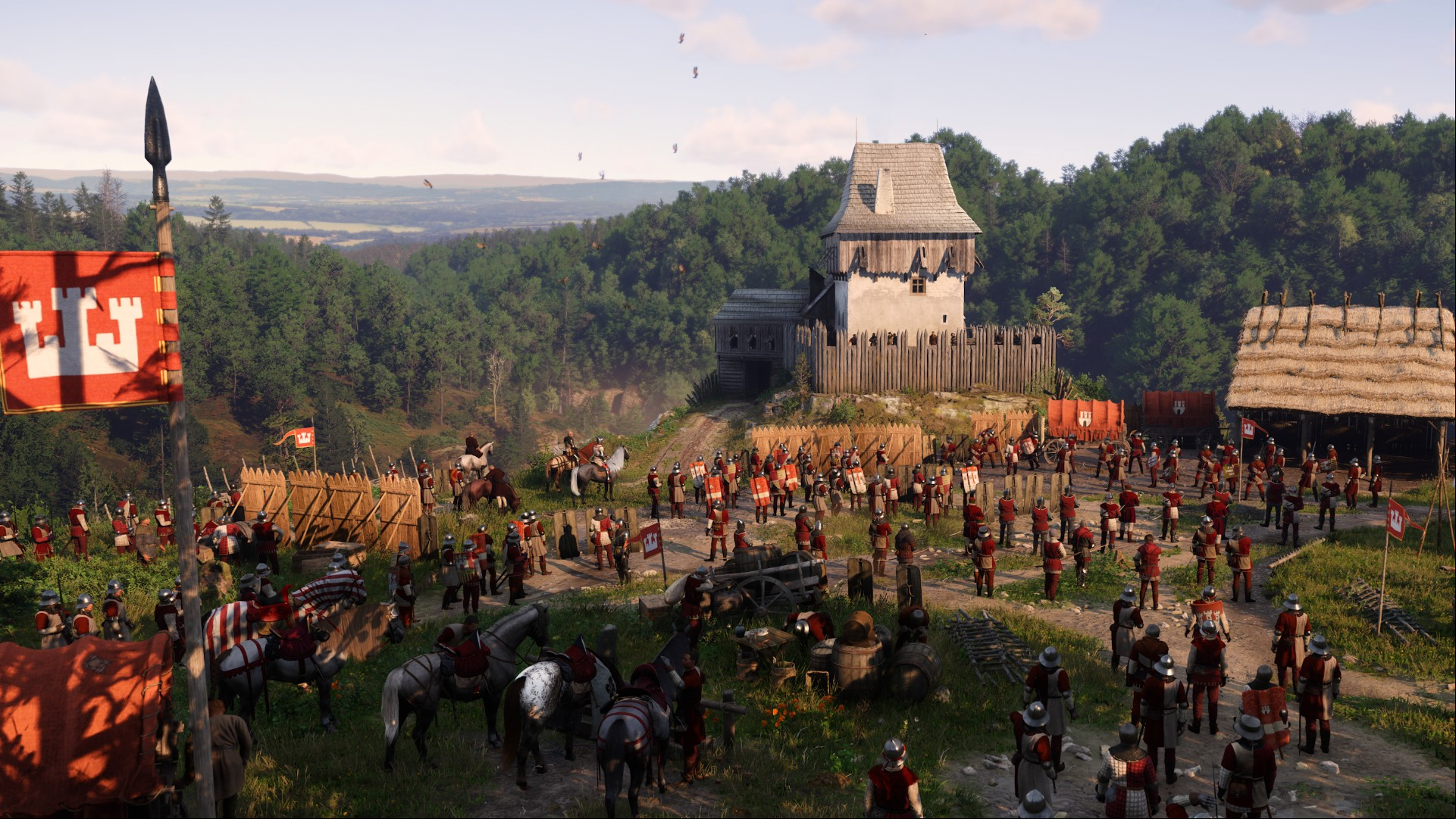 Kingdom Come Deliverance 2 preview: An army preparing for a battle.