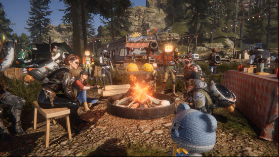 Once Human cosmetic refunds: a collection of characters round a campfire