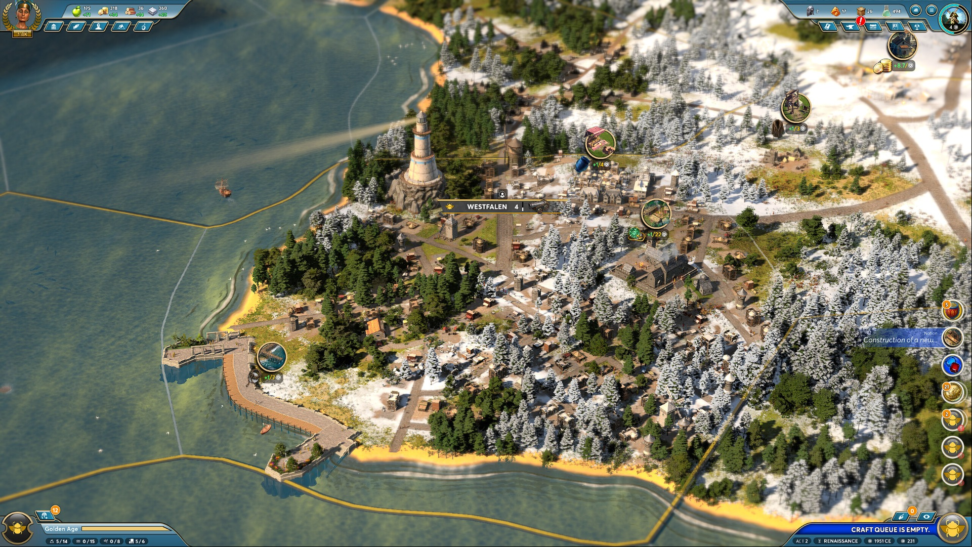 Ara History Untold preview: top down view of the game's map.
