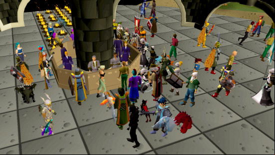 Best dragon games: the Grand Exchange filled with OSRS players