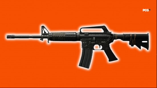 Black Ops 6 best loadouts: a sleek looking black assault rifle.