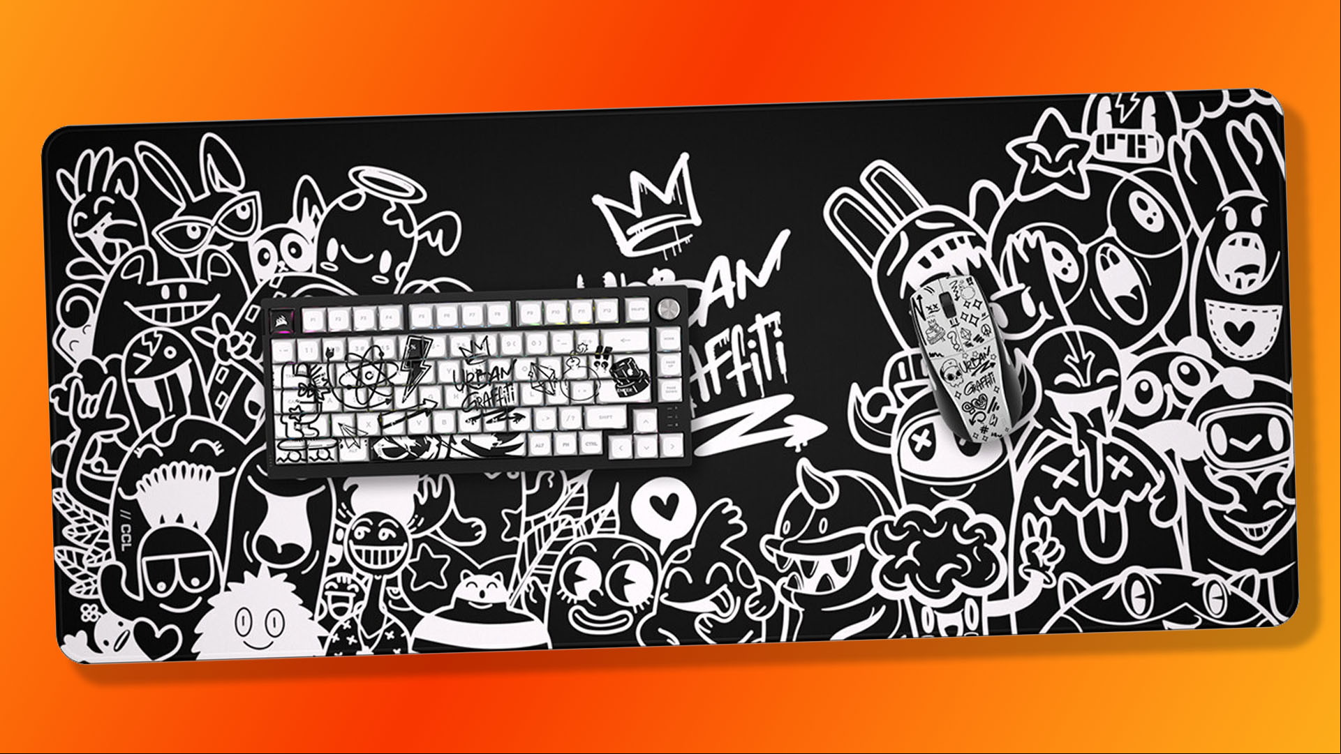 Corsair Custom Lab Artist Series: Nacho Customz Urban Graffiti keyboard and mouse set