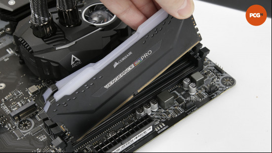 Corsair Vengeance RGB Pro review: Installing RAM in motherboard