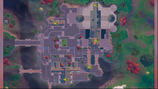 Fortnite Doom chest locations in Castle Doom 