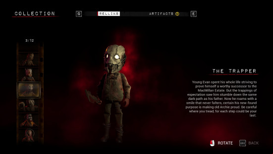 A doll of The Trapper, one of the Casting of Frank Stone Relliks.
