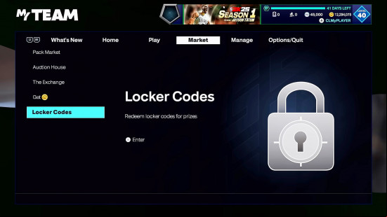NBA 2K25 locker codes how to redeem: in-game UI