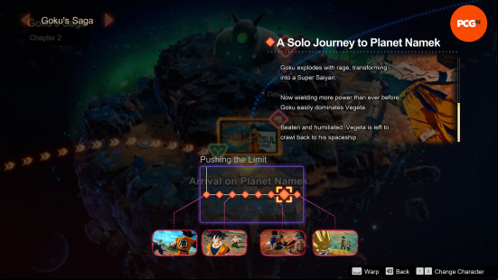 in-game episode view of Dragon Ball Sparking Zero