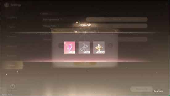 The rewards from redeeming codes in Infinity Nikki