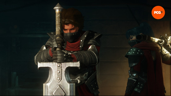 a close up of the swordbearer archetype in new world