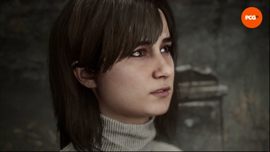 Angela, a brunette teenager, played by Gianna Kiehl in the Silent Hill 2 remake cast.