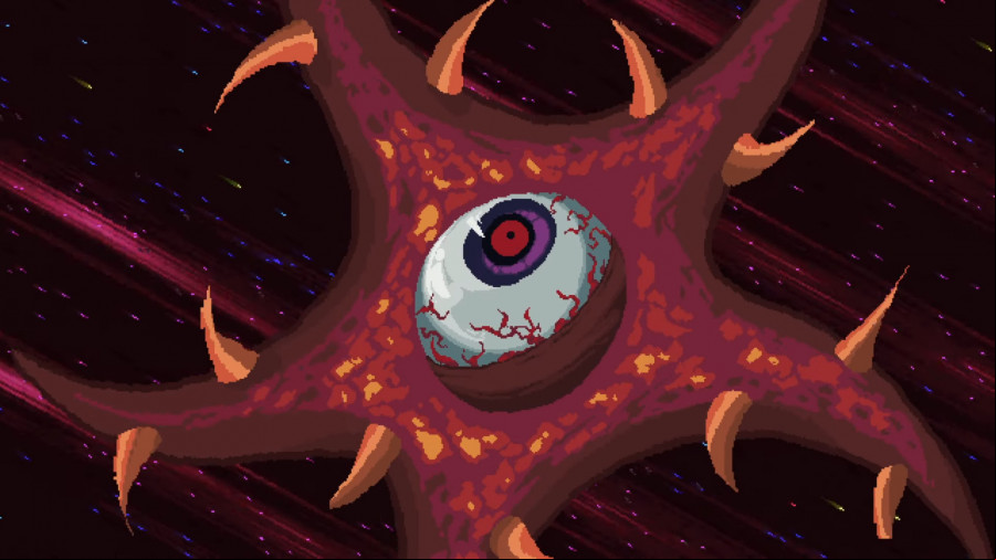 Starless Abyss - A tentacled eyeball monster in space.