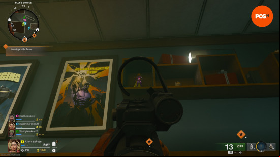 One of the Aetherella statues, standing on a shelf in Olly's Comics in the Liberty Falls Black Ops 6 Zombies map.