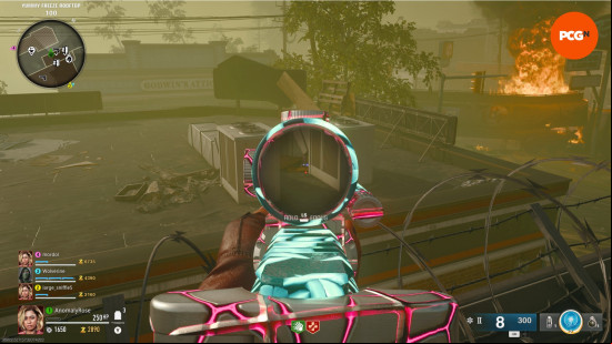 One of the Aetherella statues, lying on the roof of a building across from Yummy Freeze in Olly's Comics in the Liberty Falls Black Ops 6 Zombies map.
