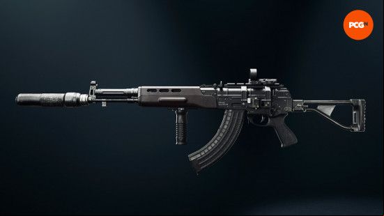 Black Ops 6 AEK-973 loadout: the AEK-973 with its attachments