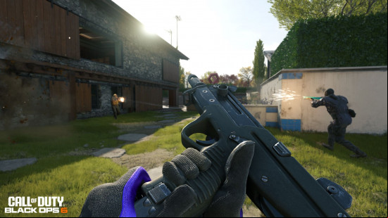 BO6 Saug: first person view of someone reloadout their weapon mid-firefight.